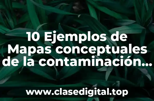 10 Ejemplos de Mapas conceptuales de la contaminación del aire