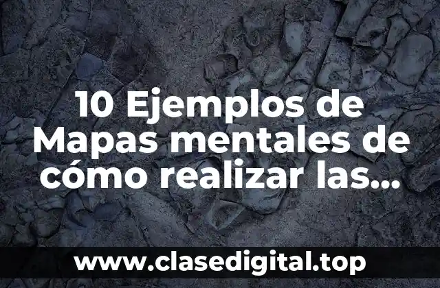 10 Ejemplos de Mapas mentales de cómo realizar las tutorías