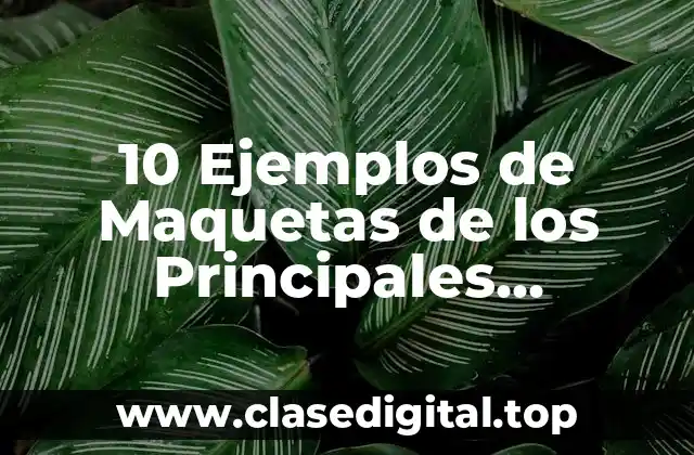 10 Ejemplos de Maquetas de los Principales Movimientos de la Tierra