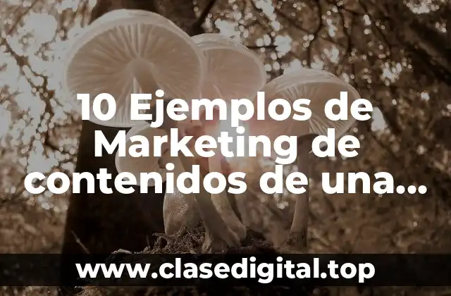 Ejemplos de marketing de contenidos de una empresa