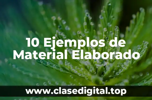 10 Ejemplos de Material Elaborado