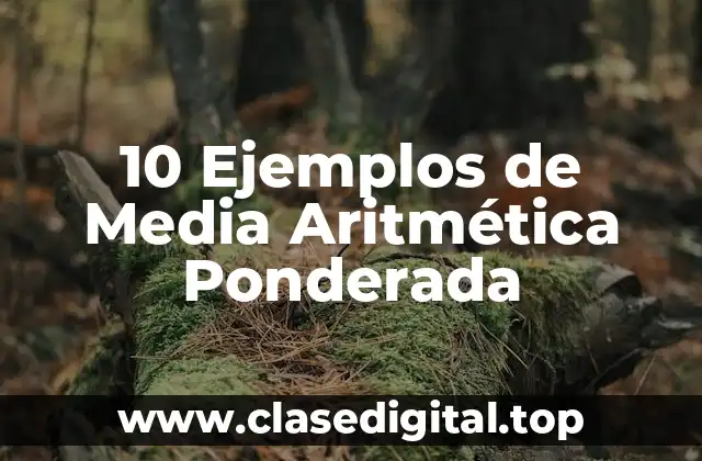 10 Ejemplos de Media Aritmética Ponderada