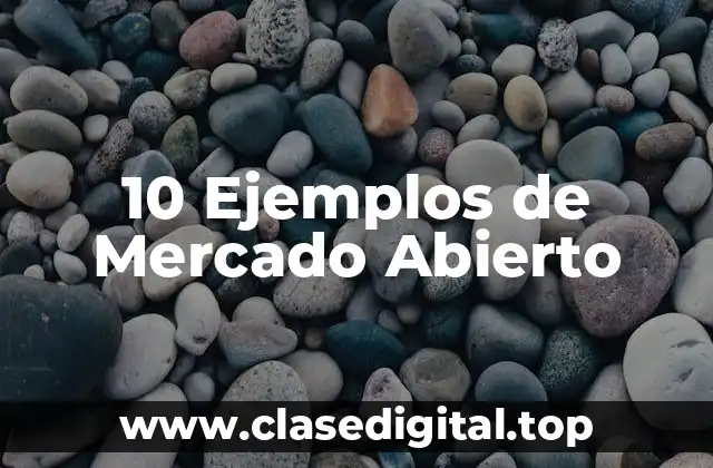 10 Ejemplos de Mercado Abierto