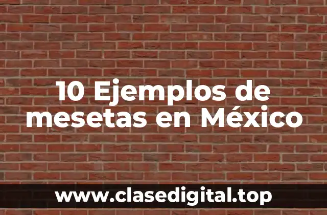 10 Ejemplos de mesetas en México