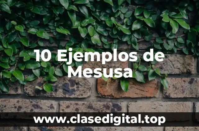 10 Ejemplos de Mesusa