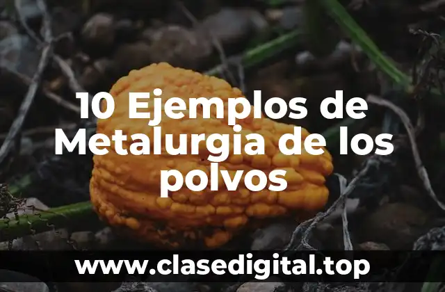 10 Ejemplos de Metalurgia de los polvos