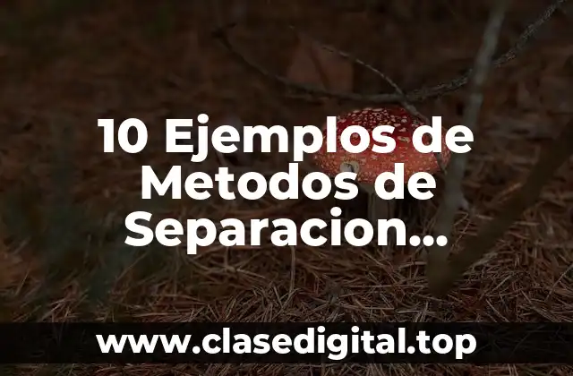 10 Ejemplos de Metodos de Separacion Filtración