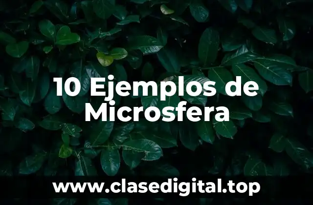 10 Ejemplos de Microsfera