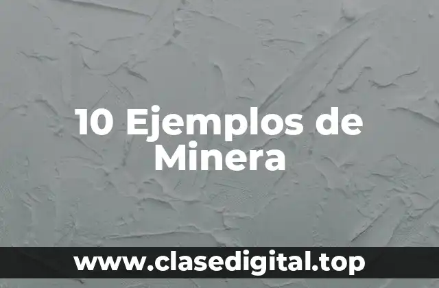 10 Ejemplos de Minera