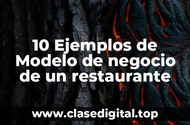 10 Ejemplos de Modelo de negocio de un restaurante