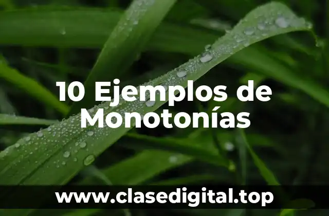 10 Ejemplos de Monotonías