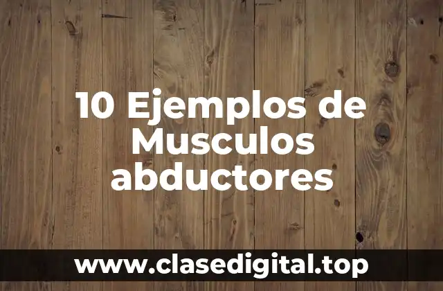 10 Ejemplos de Musculos abductores