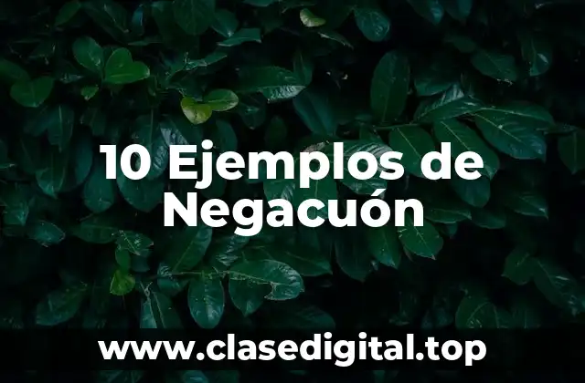 10 Ejemplos de Negacuón