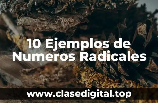 10 Ejemplos de Numeros Radicales