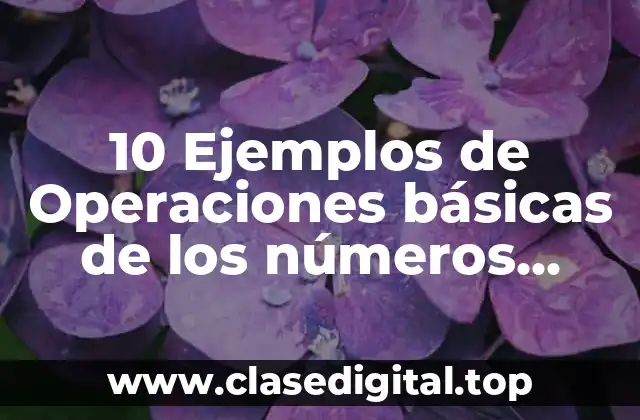 10 Ejemplos de Operaciones básicas de los números enteros