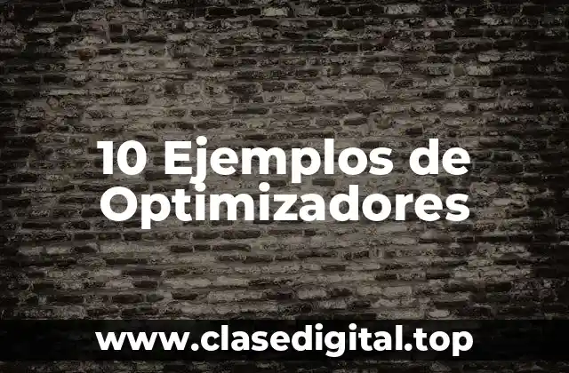 Ejemplos de optimizadores