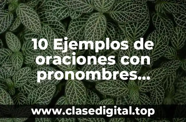 10 Ejemplos de oraciones con pronombres indefinidos