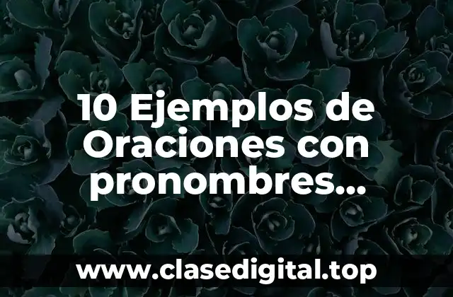 10 Ejemplos de Oraciones con pronombres posesivos