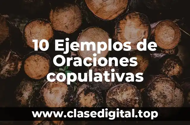 Ejemplos de oraciones copulativas