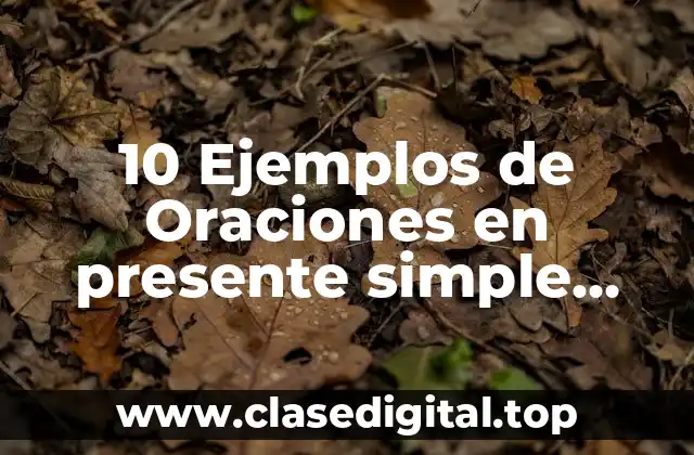 10 Ejemplos de Oraciones en presente simple interrogativas con respuesta abierta