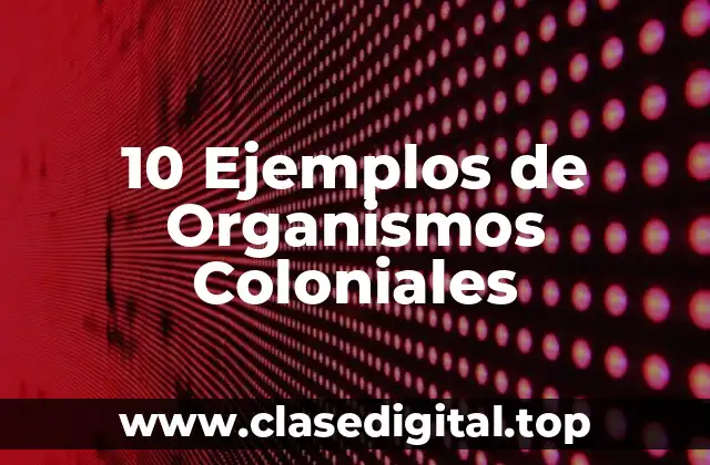 10 Ejemplos de Organismos Coloniales