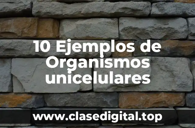 10 Ejemplos de Organismos unicelulares