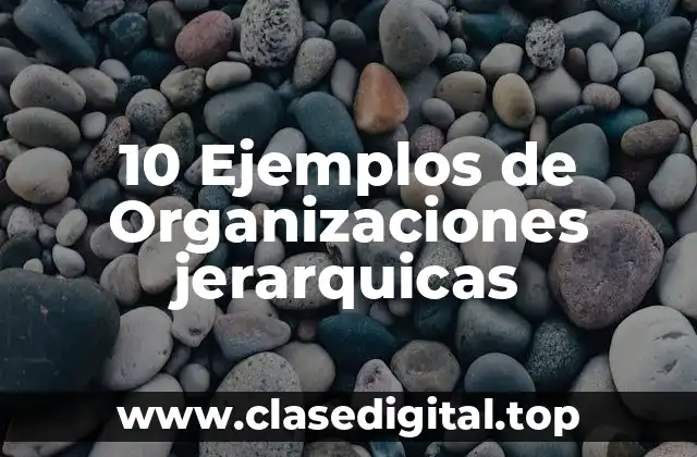 Ejemplos de organizaciones jerarquicas