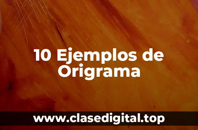 Diferencia entre Origrama y Origami