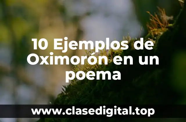 10 Ejemplos de Oximorón en un poema