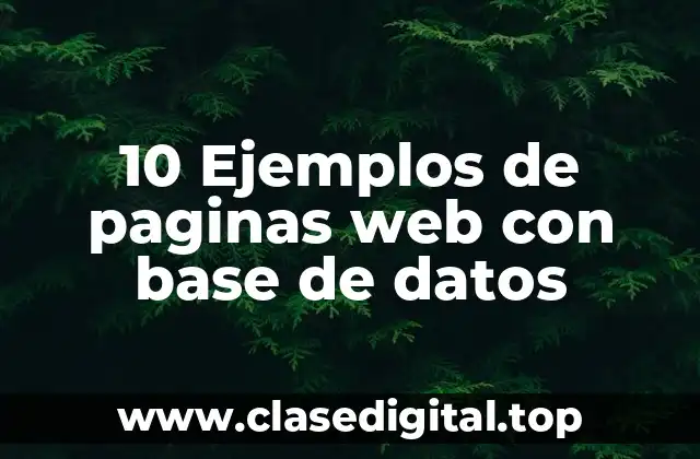 10 Ejemplos de paginas web con base de datos