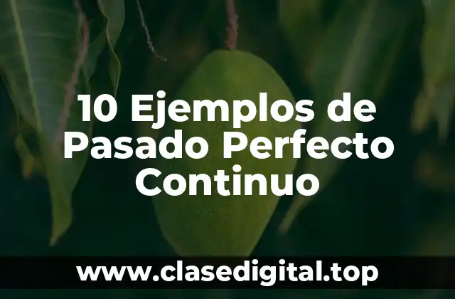 10 Ejemplos de Pasado Perfecto Continuo