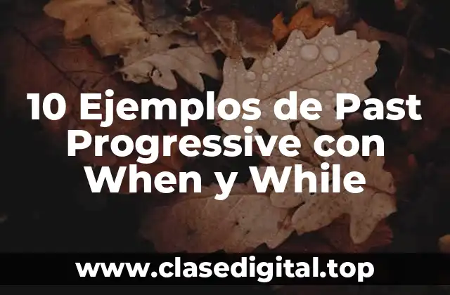 10 Ejemplos de Past Progressive con When y While
