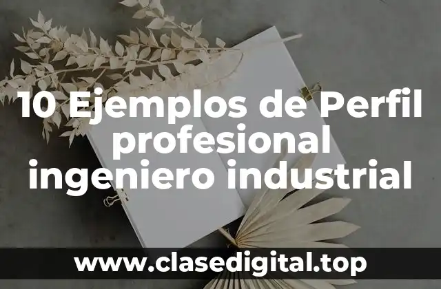 10 Ejemplos de Perfil profesional ingeniero industrial