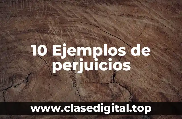 Ejemplos de perjuicios