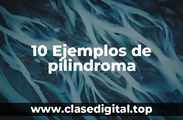 Ejemplos de pilindroma