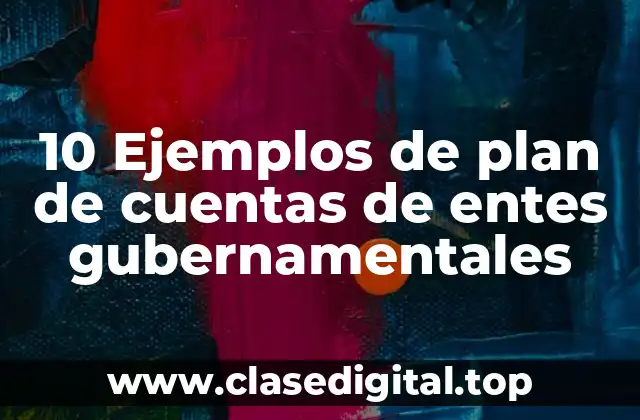 10 Ejemplos de plan de cuentas de entes gubernamentales