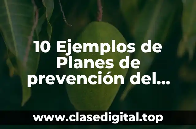 10 Ejemplos de Planes de prevención del maltrato y abuso sexual