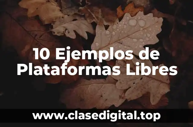 10 Ejemplos de Plataformas Libres
