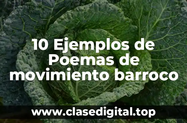 10 Ejemplos de Poemas de movimiento barroco