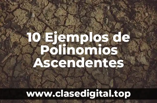 10 Ejemplos de Polinomios Ascendentes