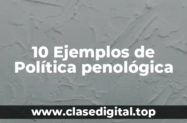 10 Ejemplos de Política penológica