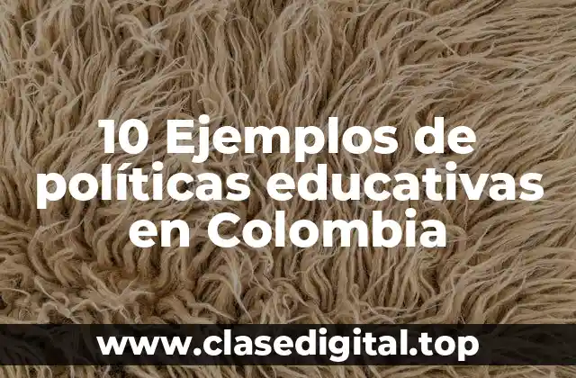 10 Ejemplos de políticas educativas en Colombia
