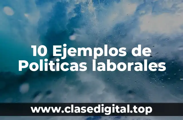 10 Ejemplos de Politicas laborales