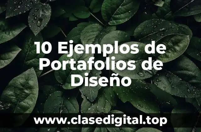 10 Ejemplos de Portafolios de Diseño
