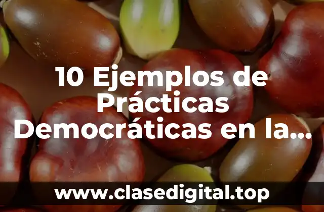 10 Ejemplos de Prácticas Democráticas en la Comunidad de un Niño