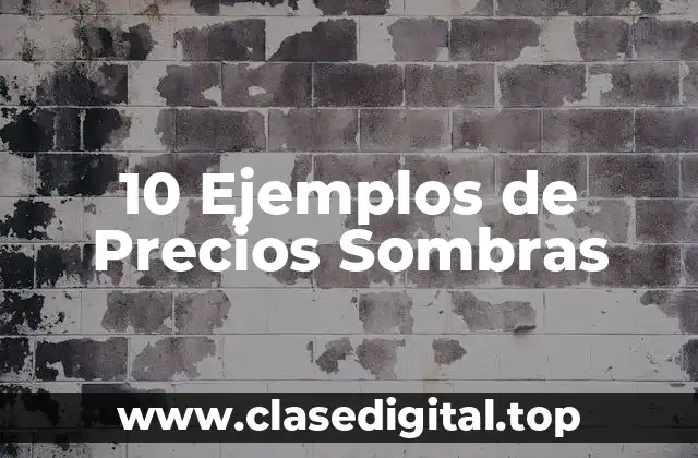 10 Ejemplos de Precios Sombras