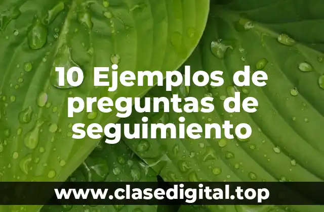 10 Ejemplos de preguntas de seguimiento
