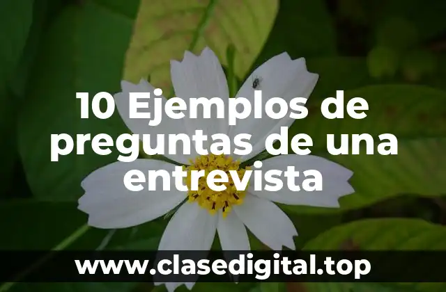 10 Ejemplos de preguntas de una entrevista