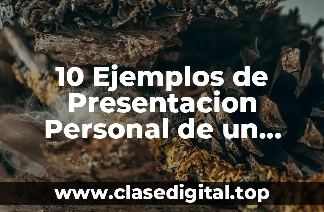 10 Ejemplos de Presentacion Personal de un Estudiante en Ingles