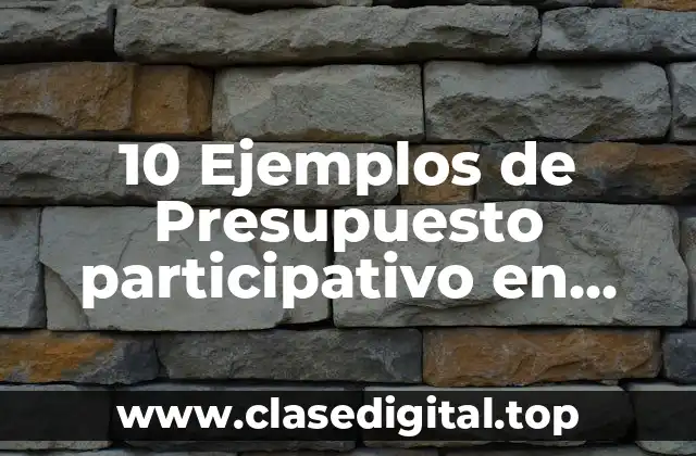 10 Ejemplos de Presupuesto participativo en Argentina